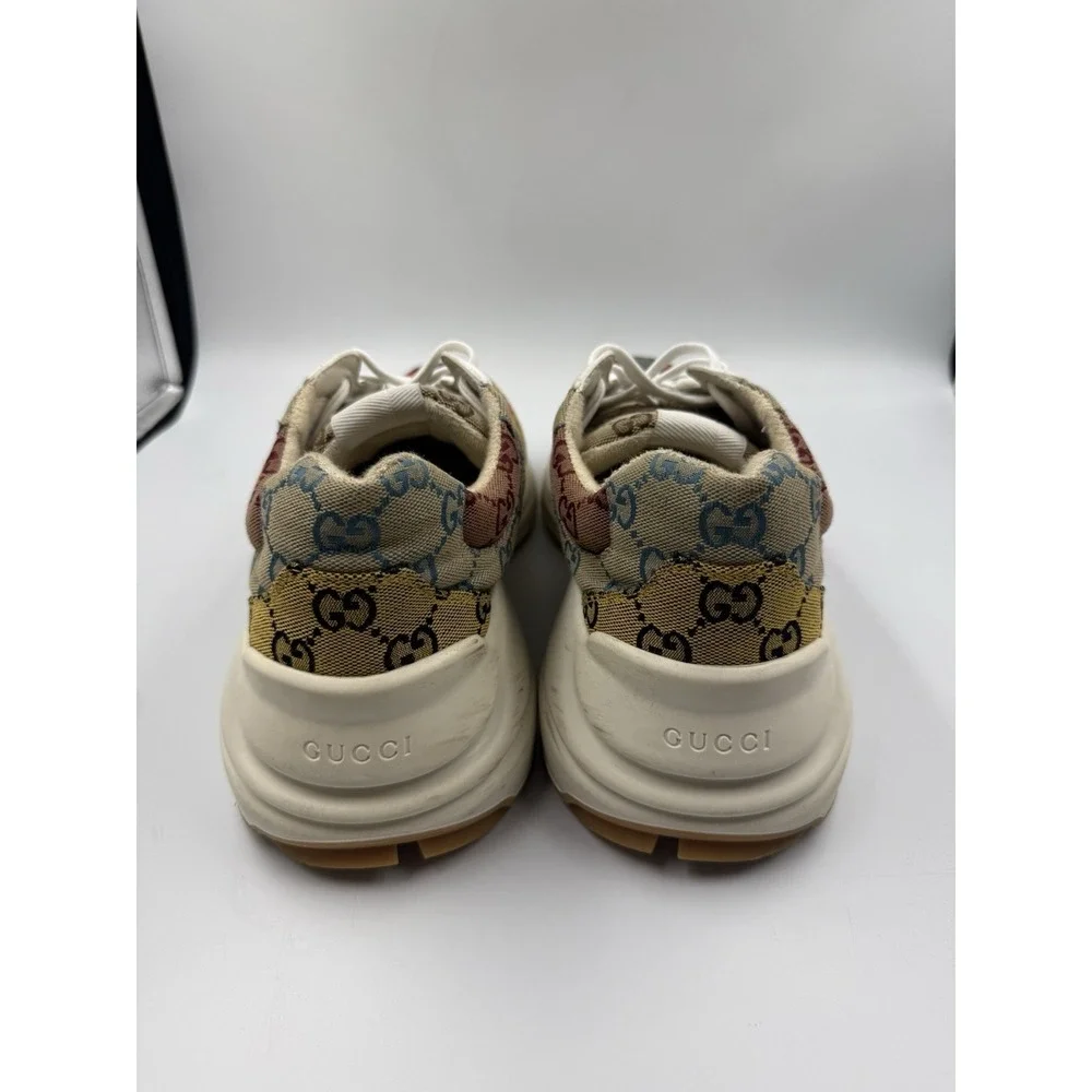 Gucci Rhyton GG Sneakers US 11.5 Multi Monogram Canvas Low Top Runners